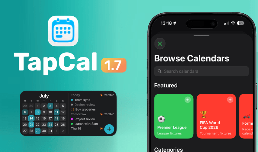 Featured image for TapCal v1.7