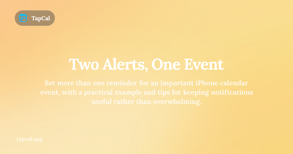 Two Alerts, One Event